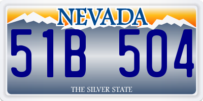 NV license plate 51B504