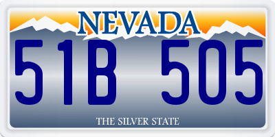 NV license plate 51B505