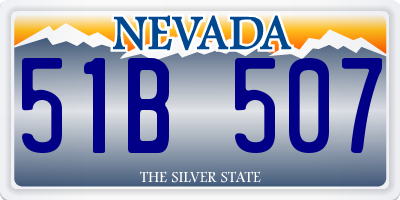 NV license plate 51B507