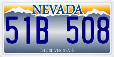 NV license plate 51B508