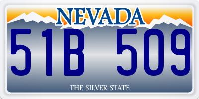 NV license plate 51B509