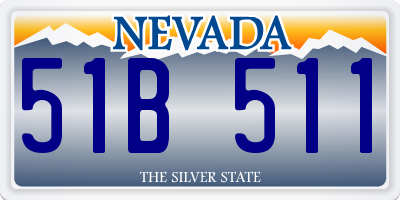 NV license plate 51B511