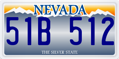 NV license plate 51B512