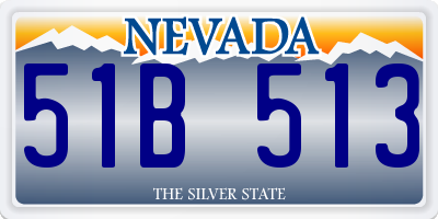 NV license plate 51B513