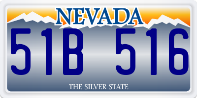 NV license plate 51B516