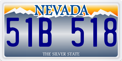 NV license plate 51B518