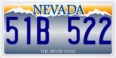 NV license plate 51B522