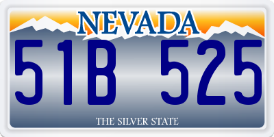 NV license plate 51B525