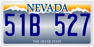 NV license plate 51B527