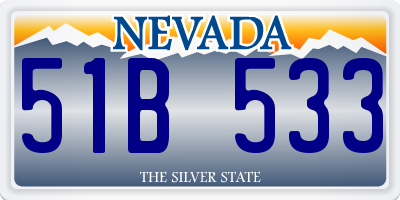 NV license plate 51B533