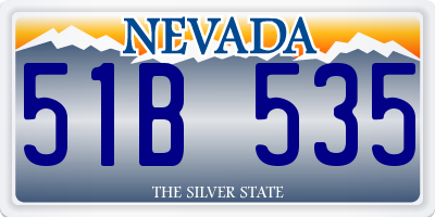 NV license plate 51B535