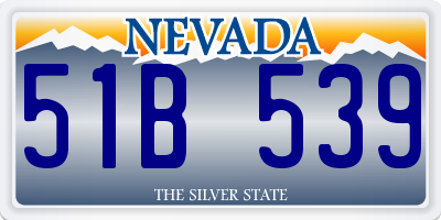 NV license plate 51B539