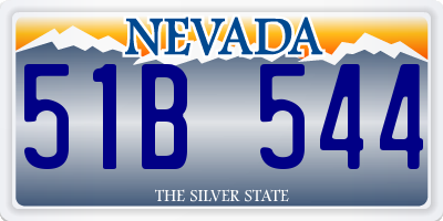 NV license plate 51B544