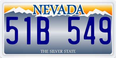NV license plate 51B549