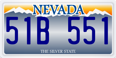 NV license plate 51B551