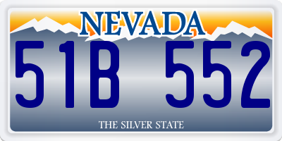 NV license plate 51B552