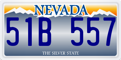 NV license plate 51B557