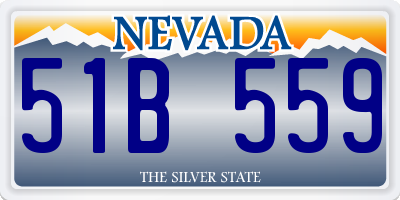 NV license plate 51B559