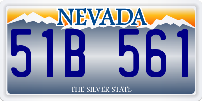 NV license plate 51B561