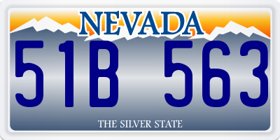 NV license plate 51B563