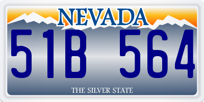 NV license plate 51B564