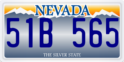 NV license plate 51B565