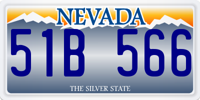 NV license plate 51B566