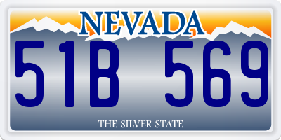 NV license plate 51B569