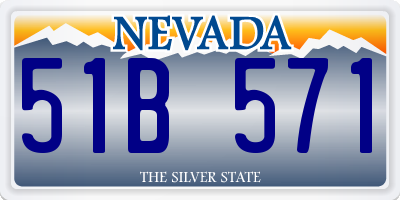 NV license plate 51B571