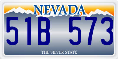 NV license plate 51B573