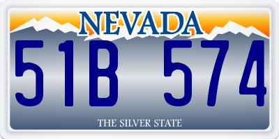 NV license plate 51B574