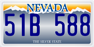 NV license plate 51B588