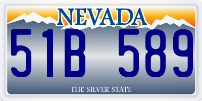 NV license plate 51B589