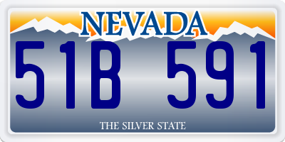 NV license plate 51B591