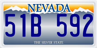 NV license plate 51B592