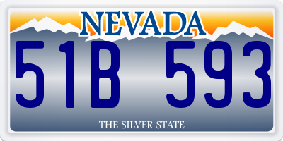 NV license plate 51B593