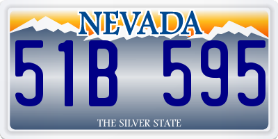 NV license plate 51B595