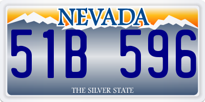 NV license plate 51B596