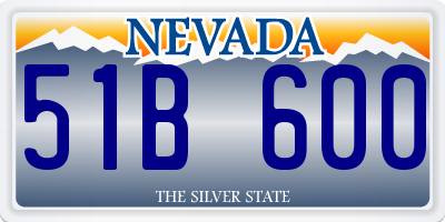 NV license plate 51B600