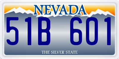 NV license plate 51B601