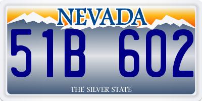 NV license plate 51B602