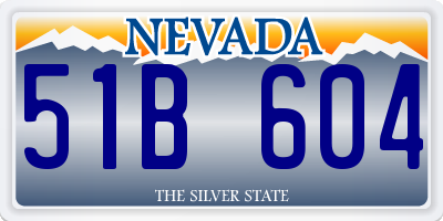 NV license plate 51B604