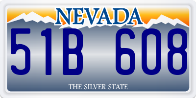 NV license plate 51B608