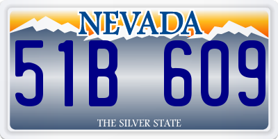 NV license plate 51B609