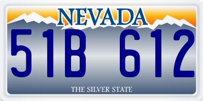 NV license plate 51B612