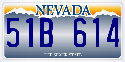 NV license plate 51B614