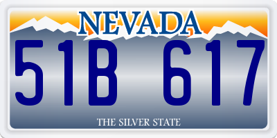 NV license plate 51B617