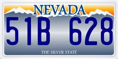 NV license plate 51B628