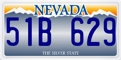 NV license plate 51B629