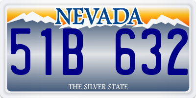 NV license plate 51B632